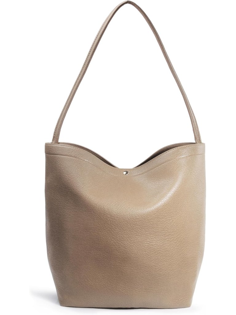 Hobo Bags For Women Vegan Leather Bucket Bags Minimalist Shoulder Handbag